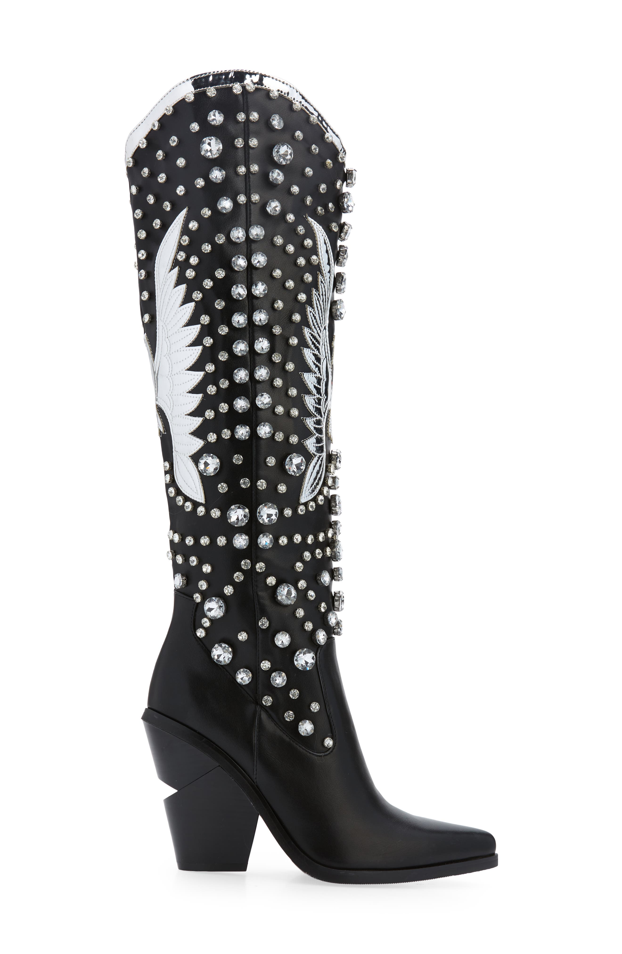 AZALEA WANG Upbeat Western Boot, Alternate, color, Black