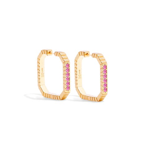 Spark Octagon Hoop Earring