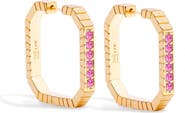 Campbell + Charlotte Spark Octagon Hoop Earring