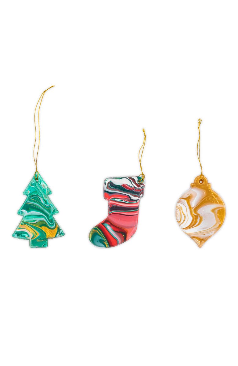 Brea Reese Acrylic Paint Pouring Kit Ornaments, Alternate, color, Multicolored