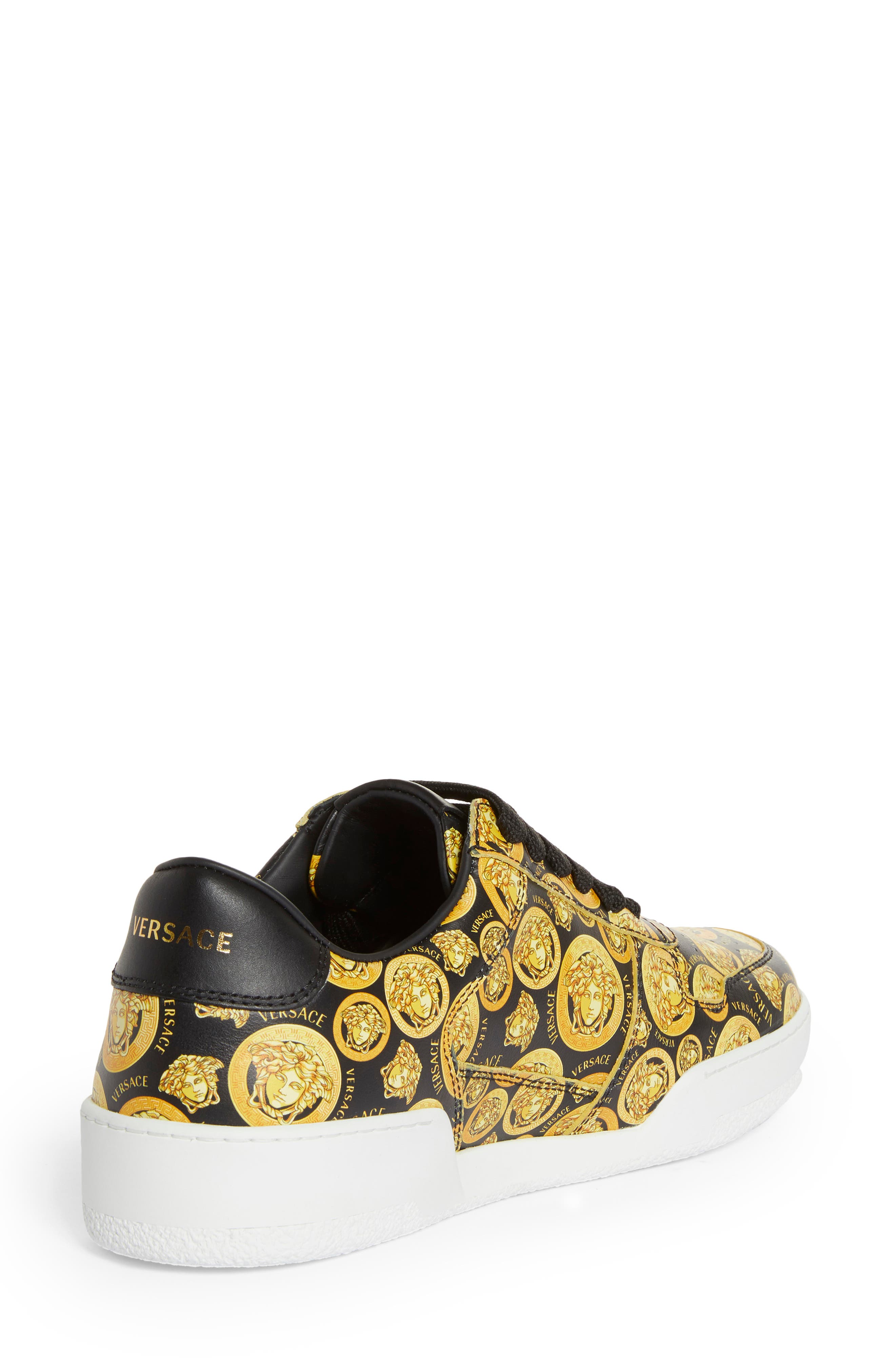 Ilus Medusa Low Top Sneaker, Alternate, color, BLACK/ GOLD