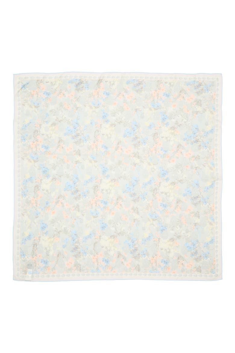 Floral Scarf, Main, color, ACQUA