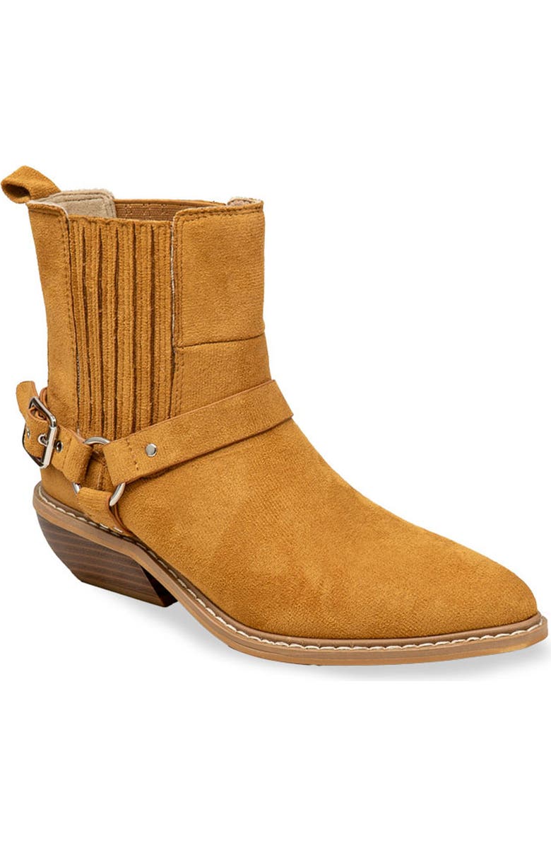 CHASE AND CHLOE Yareli Western Buckle Chelsea Boot, Main, color, Tan