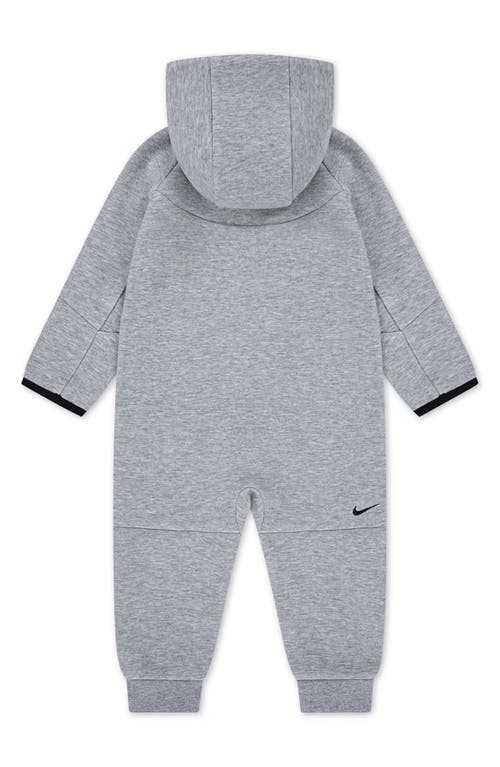 Nike Tech Fleece Hooded Romper In Gray