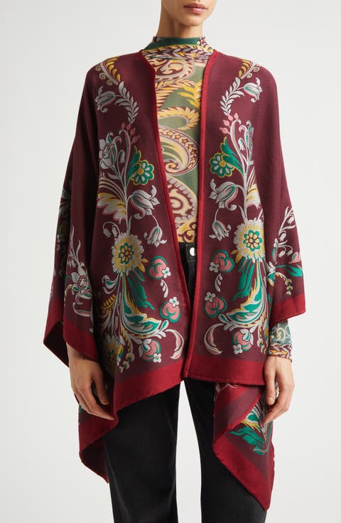 Floral Jacquard Cape