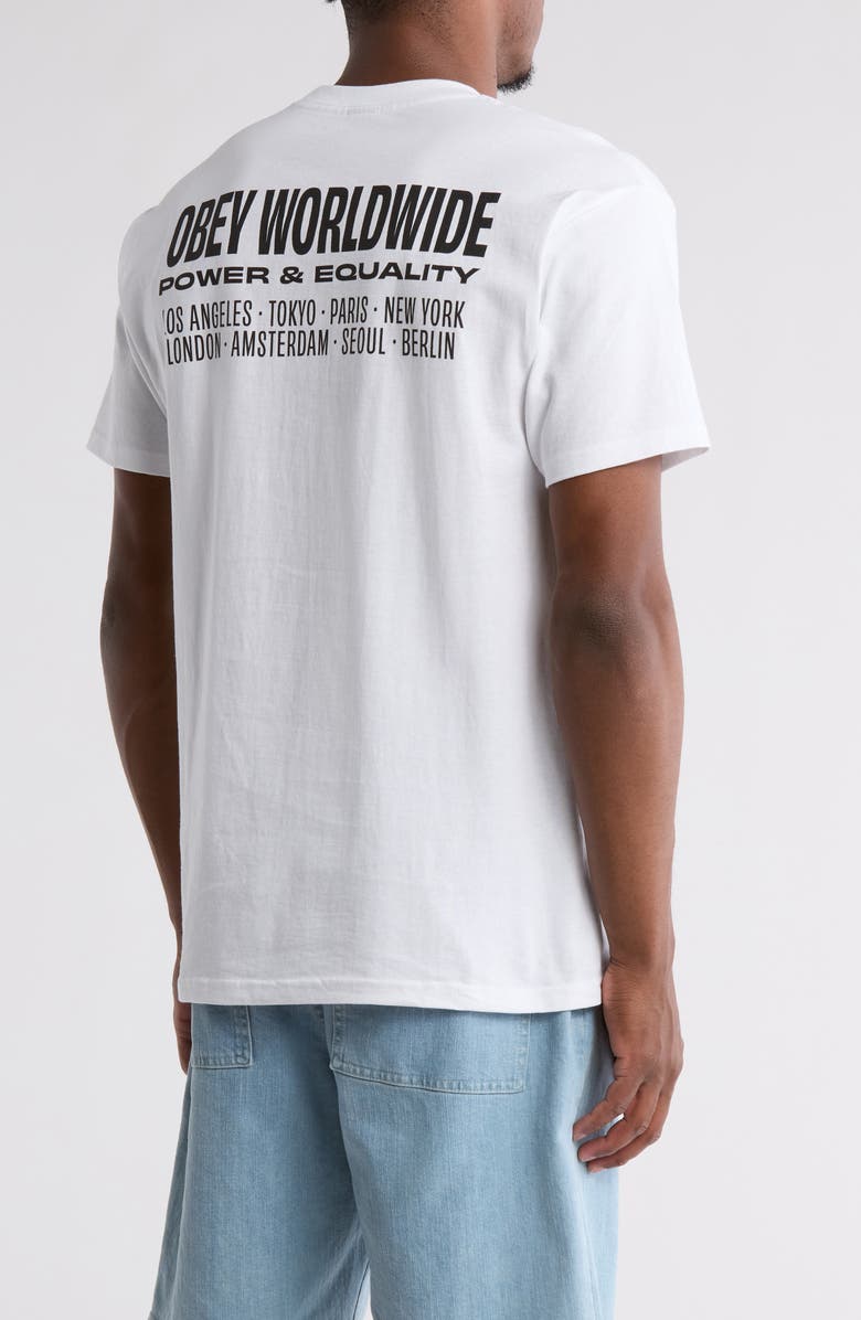 Obey Worldwide Power Equity Graphic T-Shirt, Alternate, color, White