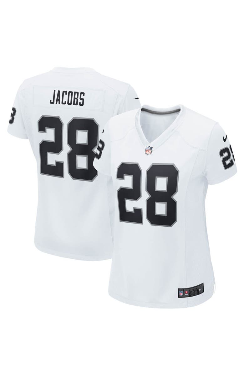 Nike Women's Nike Josh Jacobs White Las Vegas Raiders Player Game Team Jersey, Main, color,