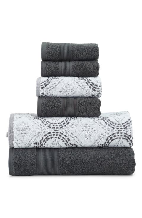 6 Piece Yarn Dye Towel Set