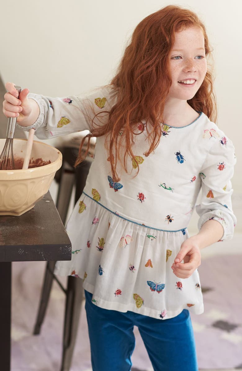 Mini Boden 'Pretty' Print Top, Alternate, color,