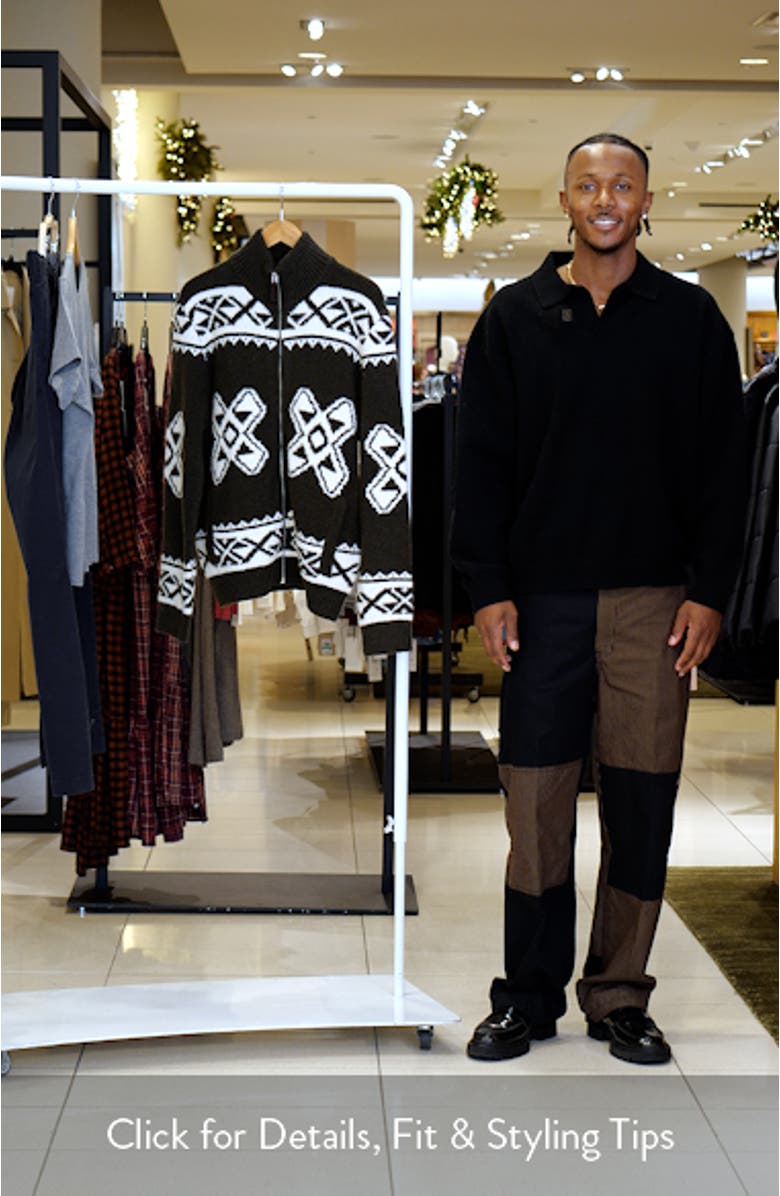 Hans Pattern Zip-Up Cardigan, sales video thumbnail