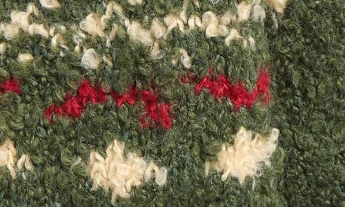 Muk Luks Cottage Bouclé Crew Socks In Green