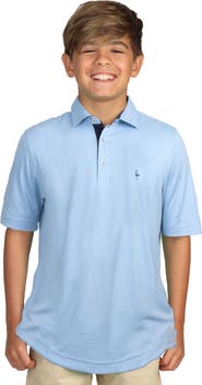 TailorByrd Kids' Perforated Mesh Polo