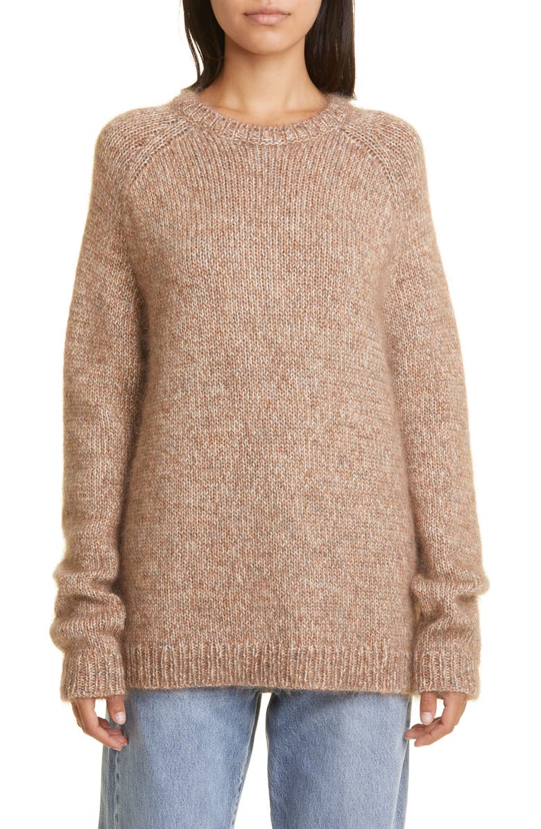 TOTEME Raglan Sleeve Merino Wool Blend Sweater, Main, color, 