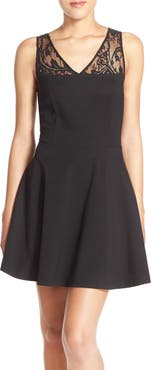 BB Dakota by Steve Madden BB Dakota 'Tulane' Lace Back Fit & Flare Dress