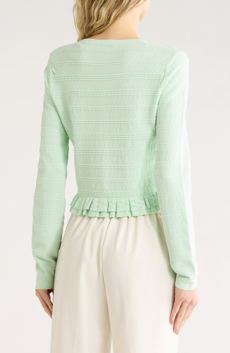 EDIT by JASON WU Cropped Ruffled Cardigan, Alternate, color, Pistachio