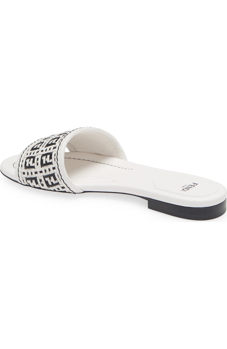 Fendi Woven FF Logo Sandal, Alternate, color,