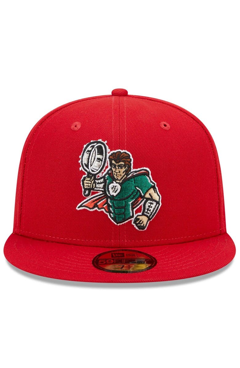 New Era Men's New Era Red Fort Wayne TinCaps Marvel x Minor League 59FIFTY Fitted Hat, Alternate, color, Red