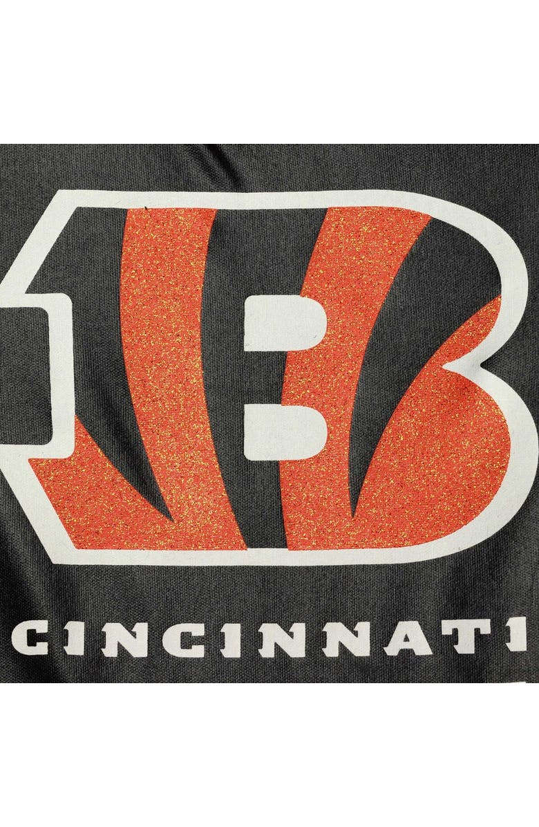 JERRY LEIGH Girls Youth Black Cincinnati Bengals Tutu Tailgate Game Day V-Neck Costume, Alternate, color, 