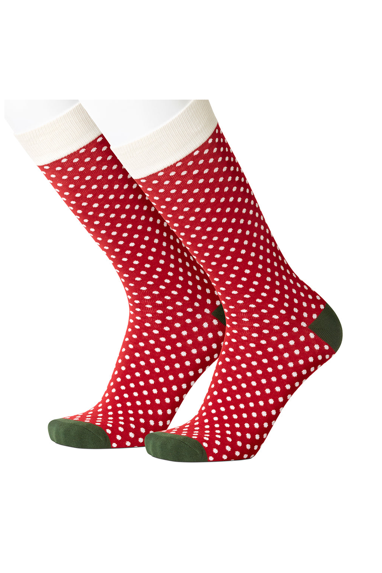 Holiday Polka Men's Socks, Main, color, Holiday Polka