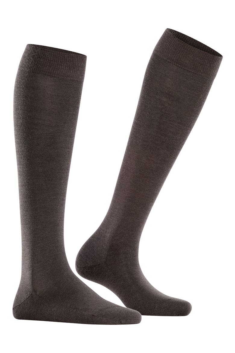 Soft Merino Knee High Socks, Main, color, DARK BROWN