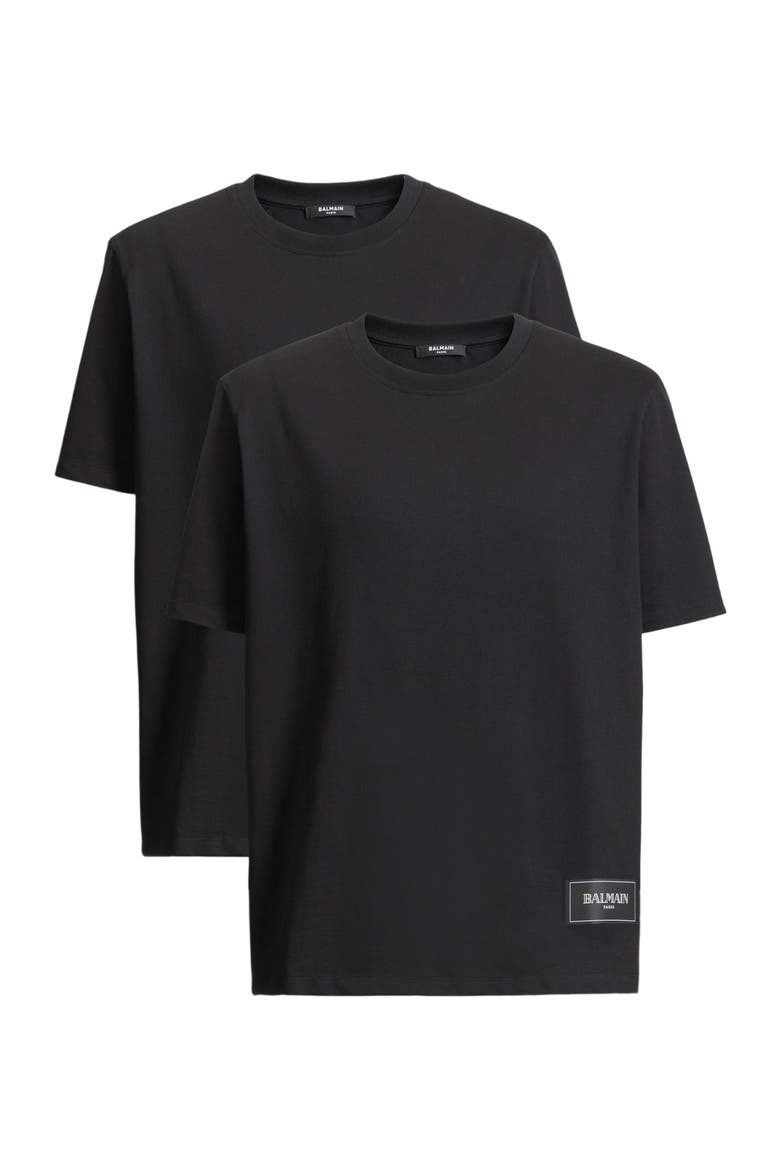 Pack of 2 Balmain Vintage T-shirts, Main, color, black