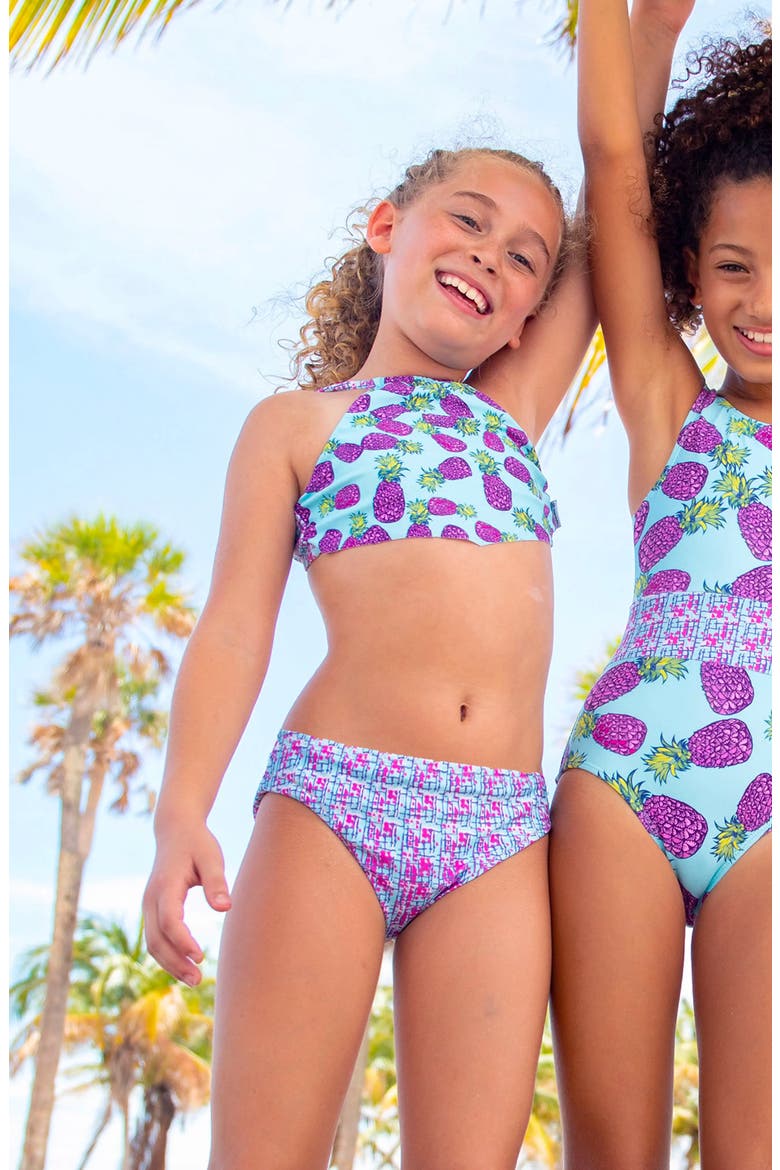 Pineapple Printed Tankini, Alternate, color, MULTICOLOR