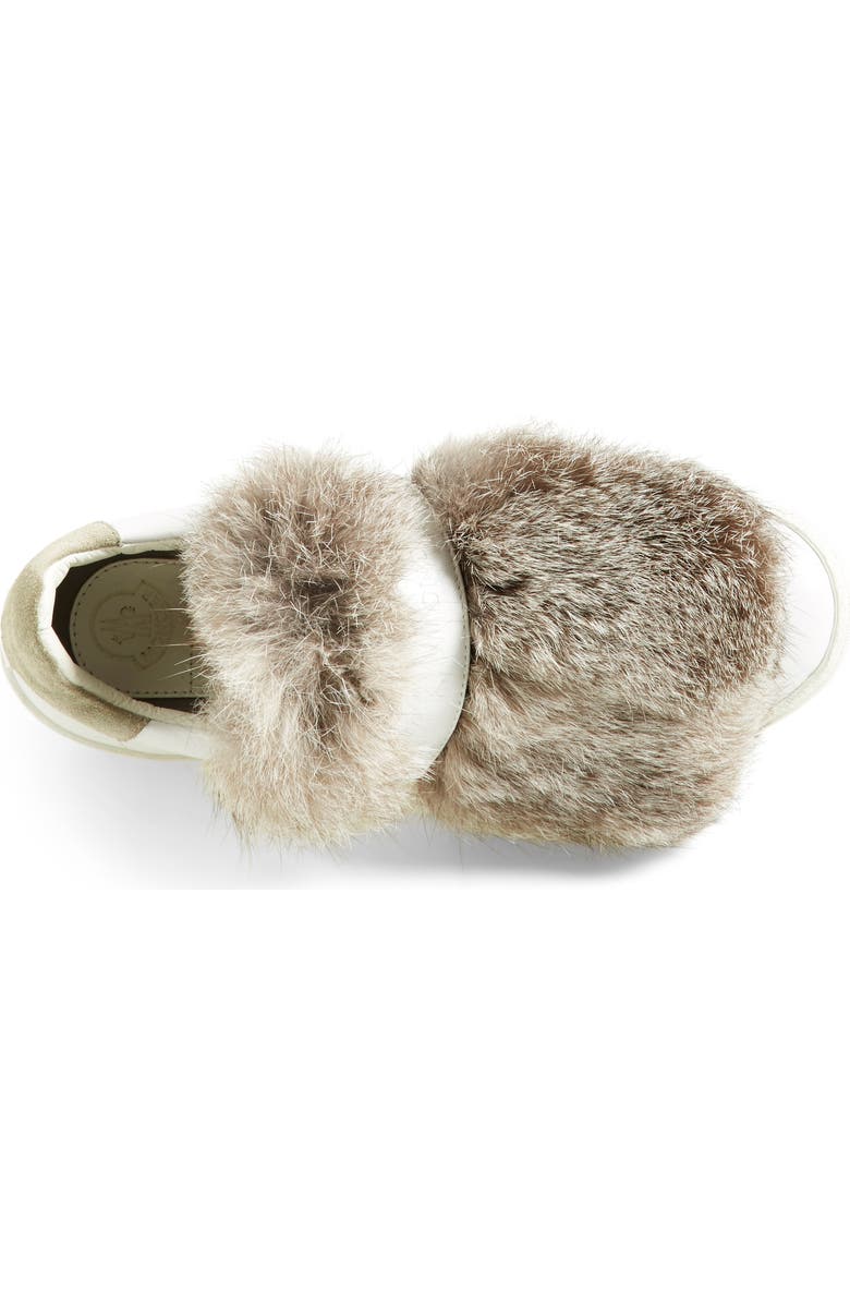 Moncler 'Lucie' Genuine Rabbit Fur Trim Sneaker, Alternate, color,