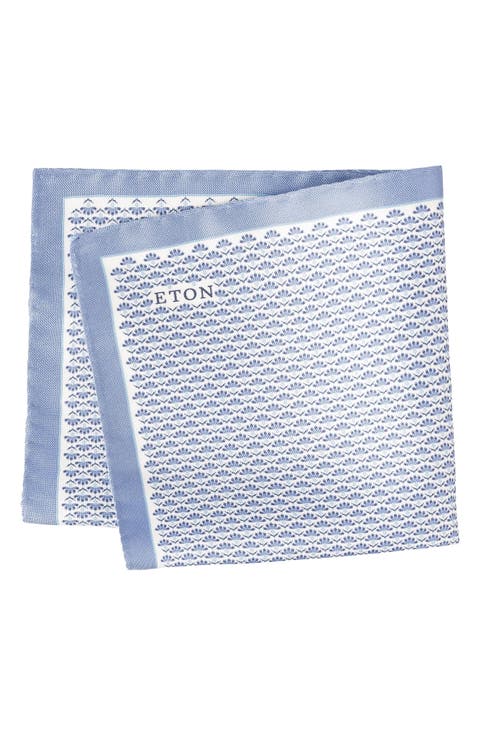 Neat Floral Oxford Silk Pocket Square