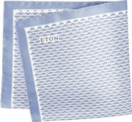 Eton Neat Floral Oxford Silk Pocket Square