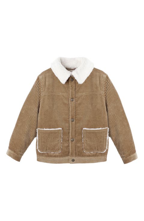 Faux Fur & Cotton Corduroy Jacket (Baby)
