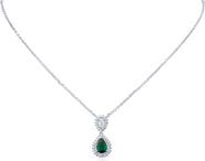 CZ by Kenneth Jay Lane Pear & Round Cubic Zirconia Pendant Necklace