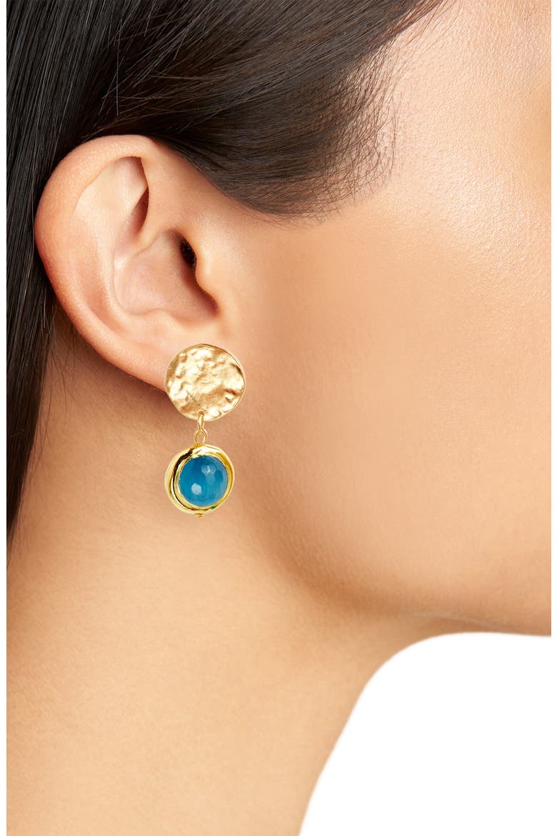 Crystal Clip-On Drop Earrings, Alternate, color, GOLD