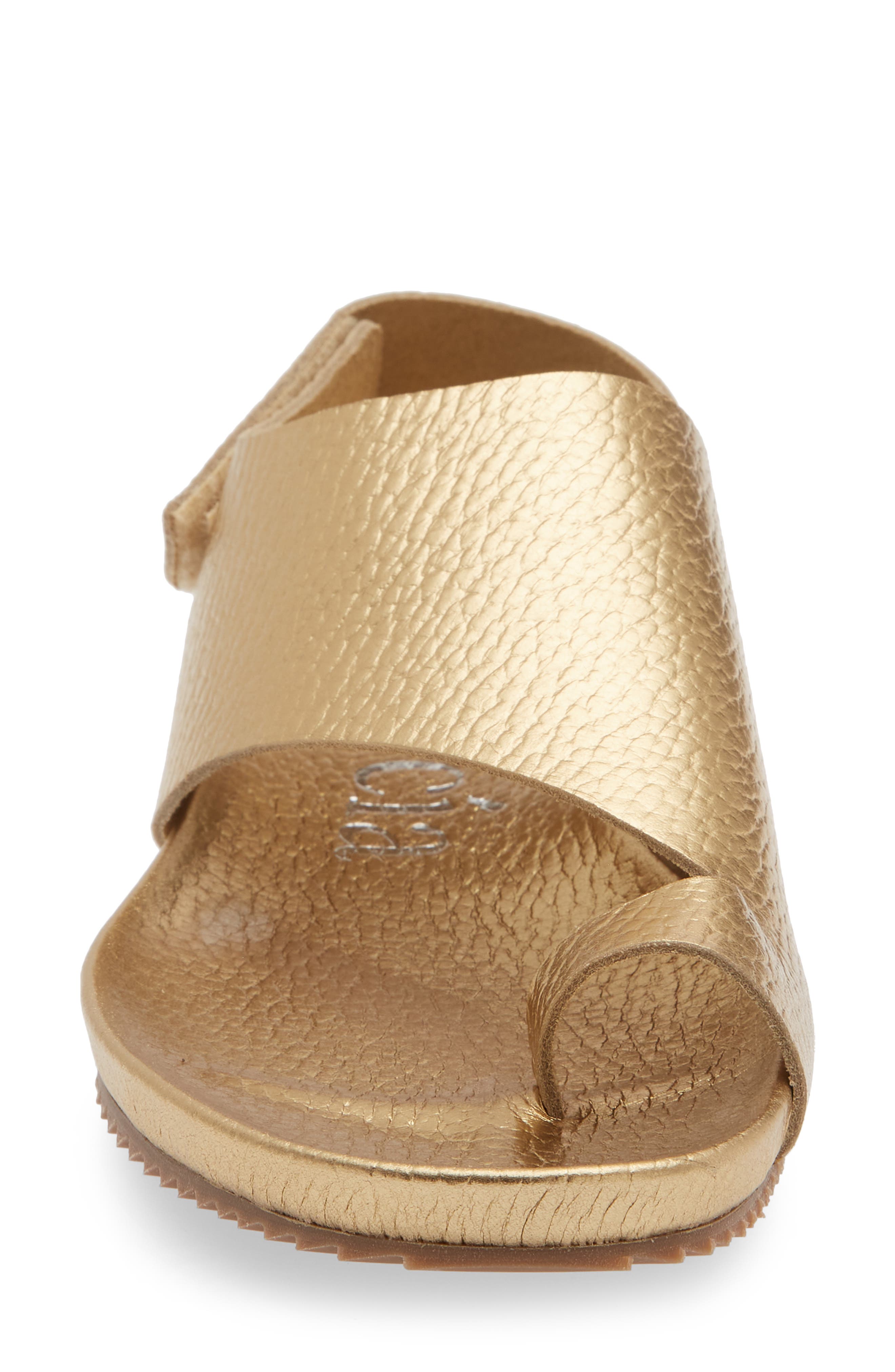 Pedro Garcia Valisa Slingback Sandal, Alternate, color, Gold Cervo