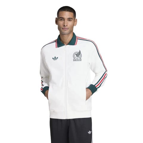 Men's adidas White Mexico National Team 2026 Away Full-Zip Anthem Jacket