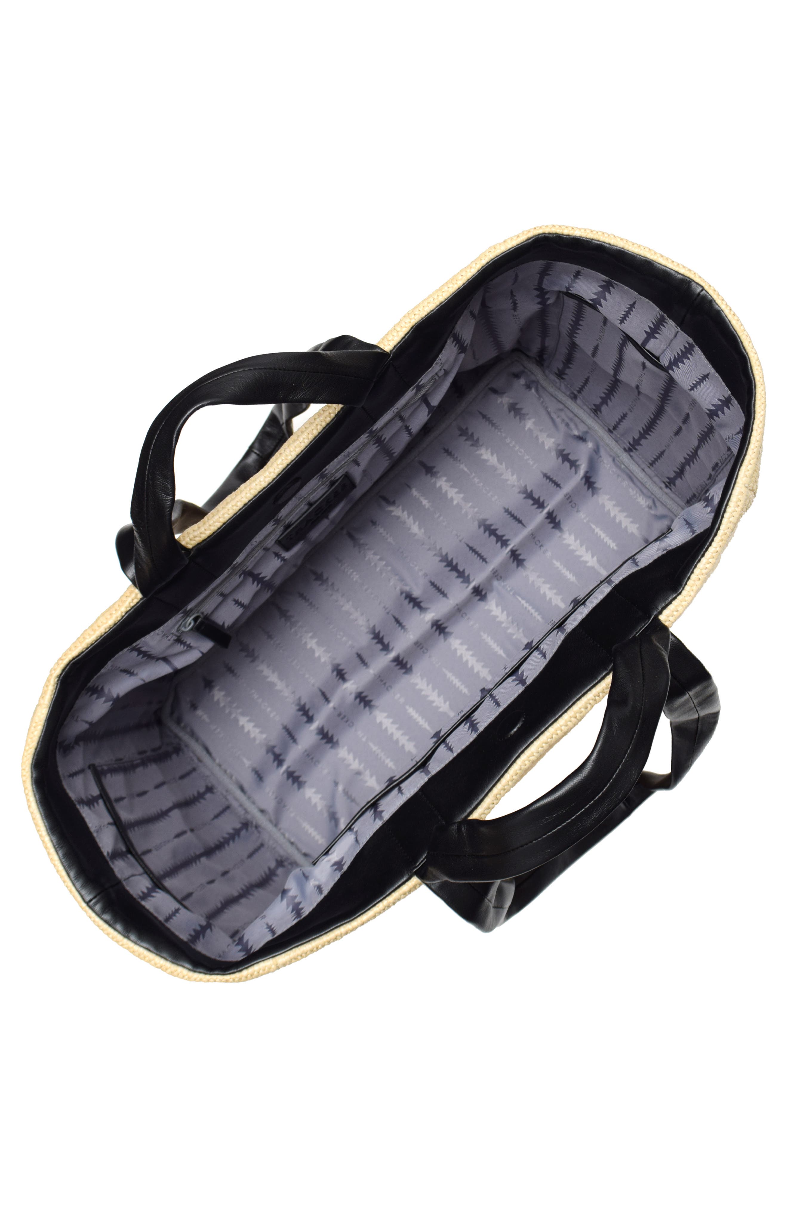 Thacker Gill Woven Straw Tote, Alternate, color, Natural / Black
