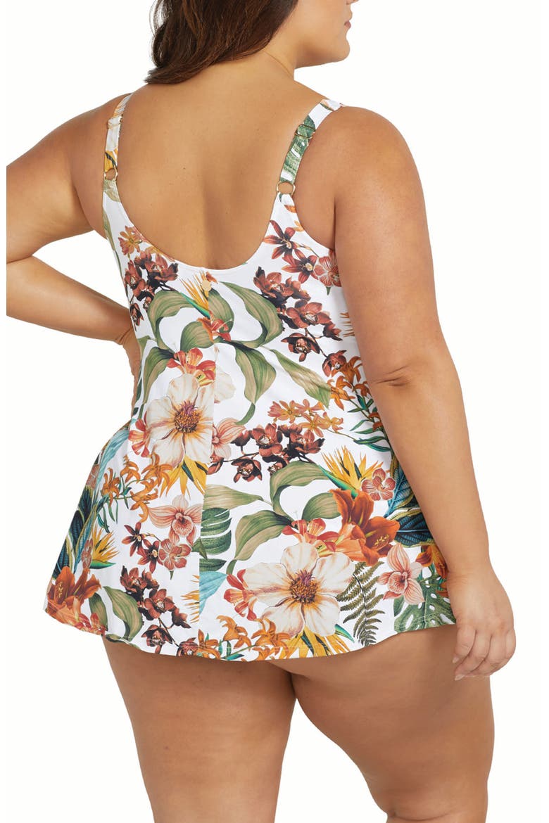 Into the Salt Delacroix Cross Front Swimdress, Alternate, color, WHITE