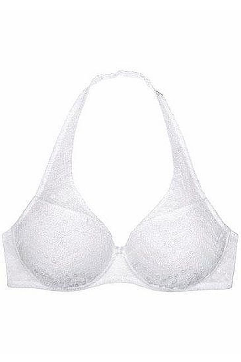 Padded Plunge Bra, Alternate, color, White