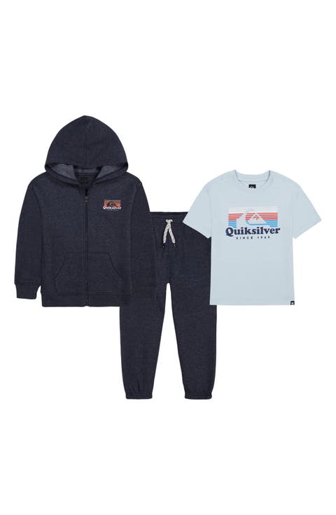 Kids' 3-Piece Fleece Hoodie, T-Shirt & Joggers Set