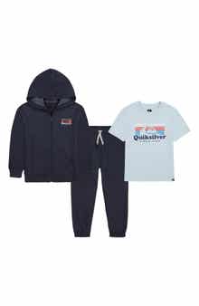 Kids' 3-Piece Fleece Hoodie, T-Shirt & Joggers Set