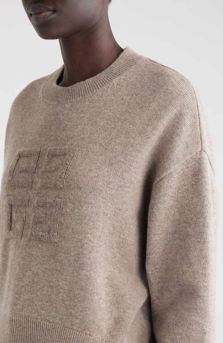 Givenchy 4G Logo Cashmere Crewneck Sweater, Alternate, color, 