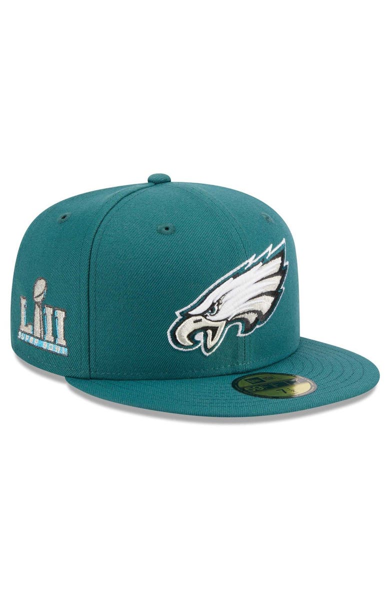 New Era Men's New Era Midnight Green Philadelphia Eagles  Main Patch 59FIFTY Fitted Hat, Main, color, Green