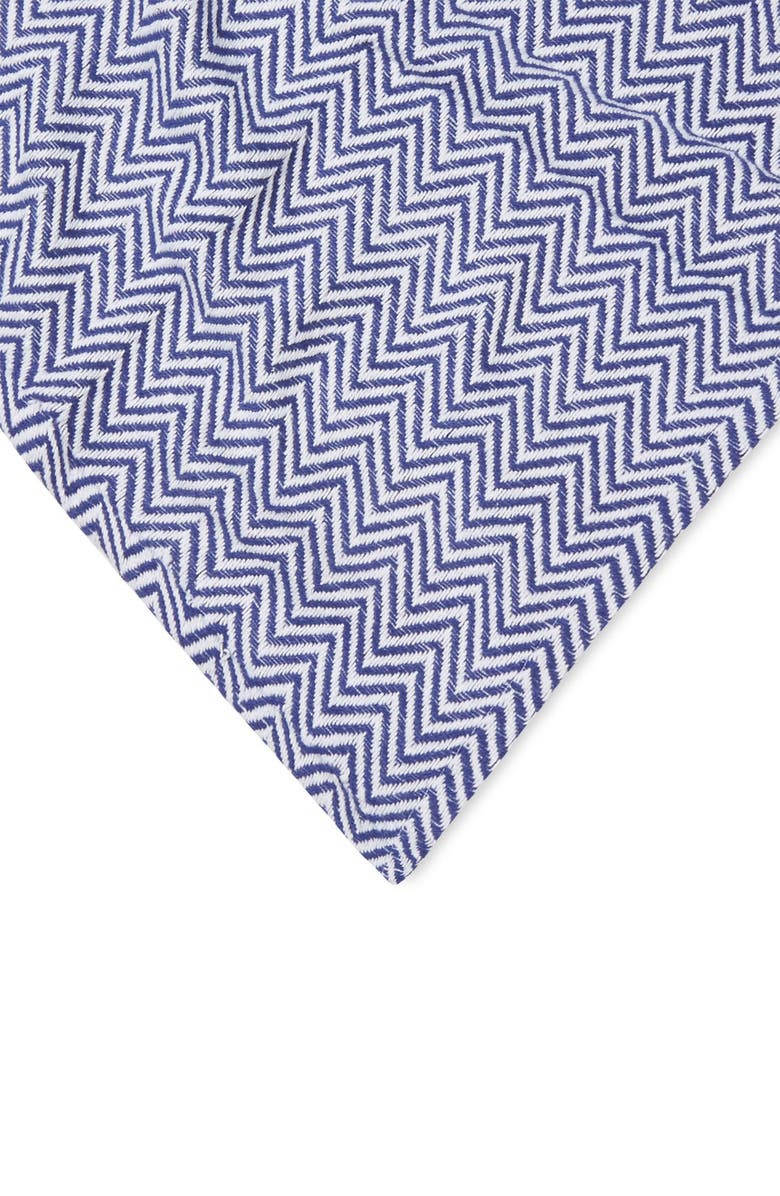 MELANGE HOME Cotton Herringbone Blanket, Alternate, color, Navy