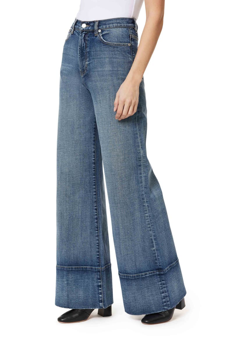 Emerson High Waist Relaxed Hem Wide Leg Jeans, Alternate, color, MARINE