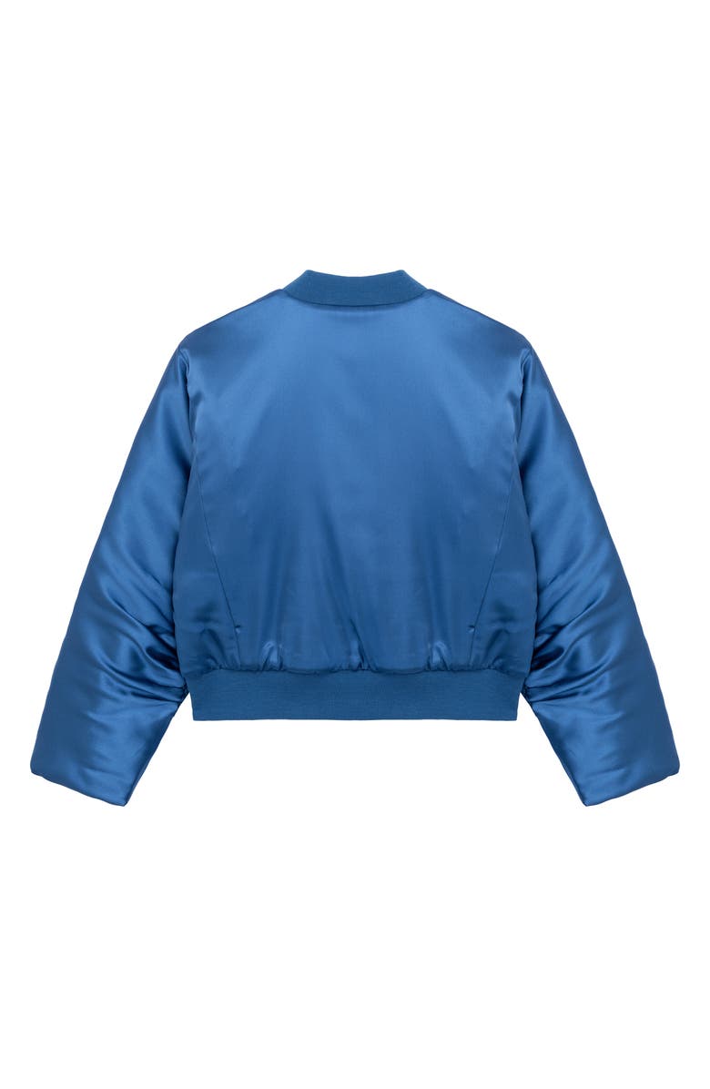Habitual Kids Kids' Crop Satin Bomber Jacket, Alternate, color, 