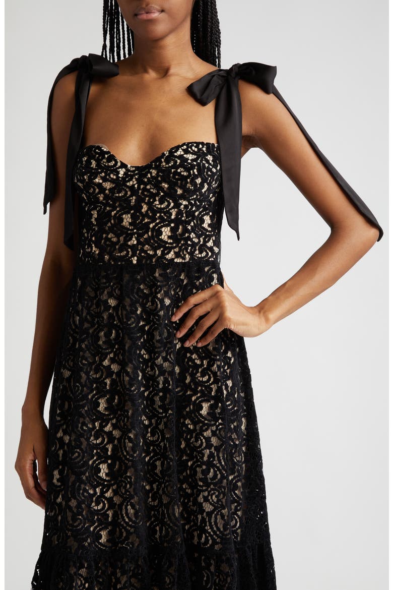 Velvet Lace Gown, Alternate, color, BLACK