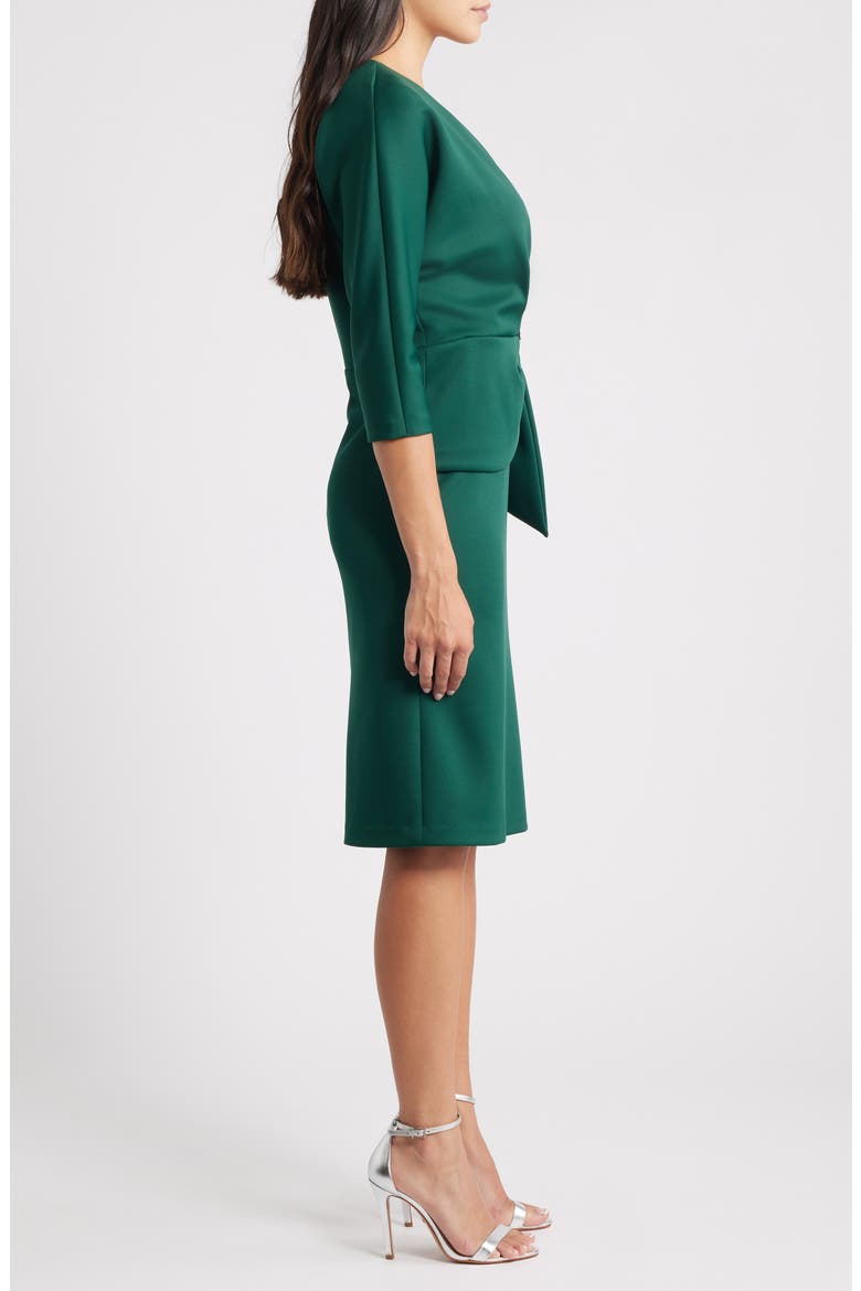 Faux Wrap Cocktail Dress, Alternate, color, HUN