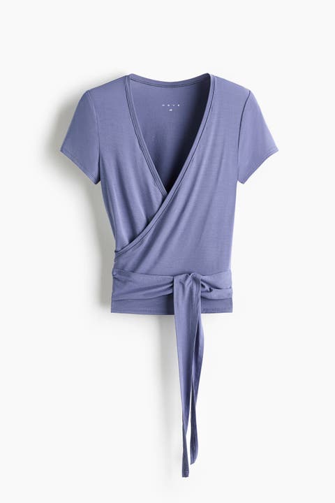 Sports Wrap Top In Modal