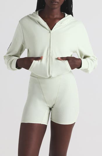 Cotton Jersey Zip-Up Hoodie