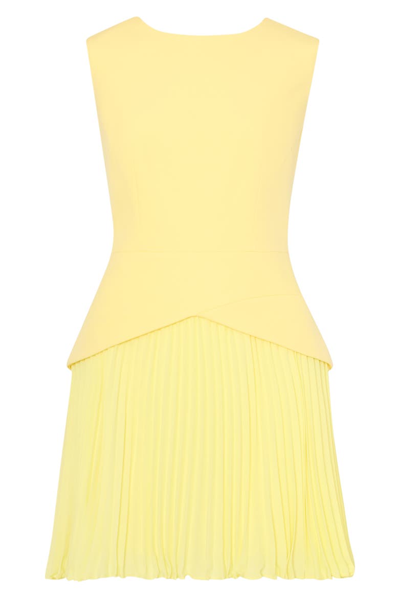 Haddy Pleated Sleeveless Minidress, Alternate, color, YELLOW