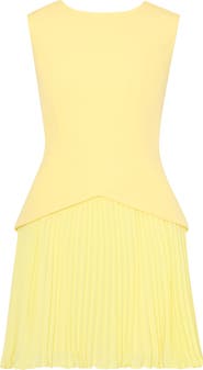 Milly Haddy Pleated Sleeveless Minidress